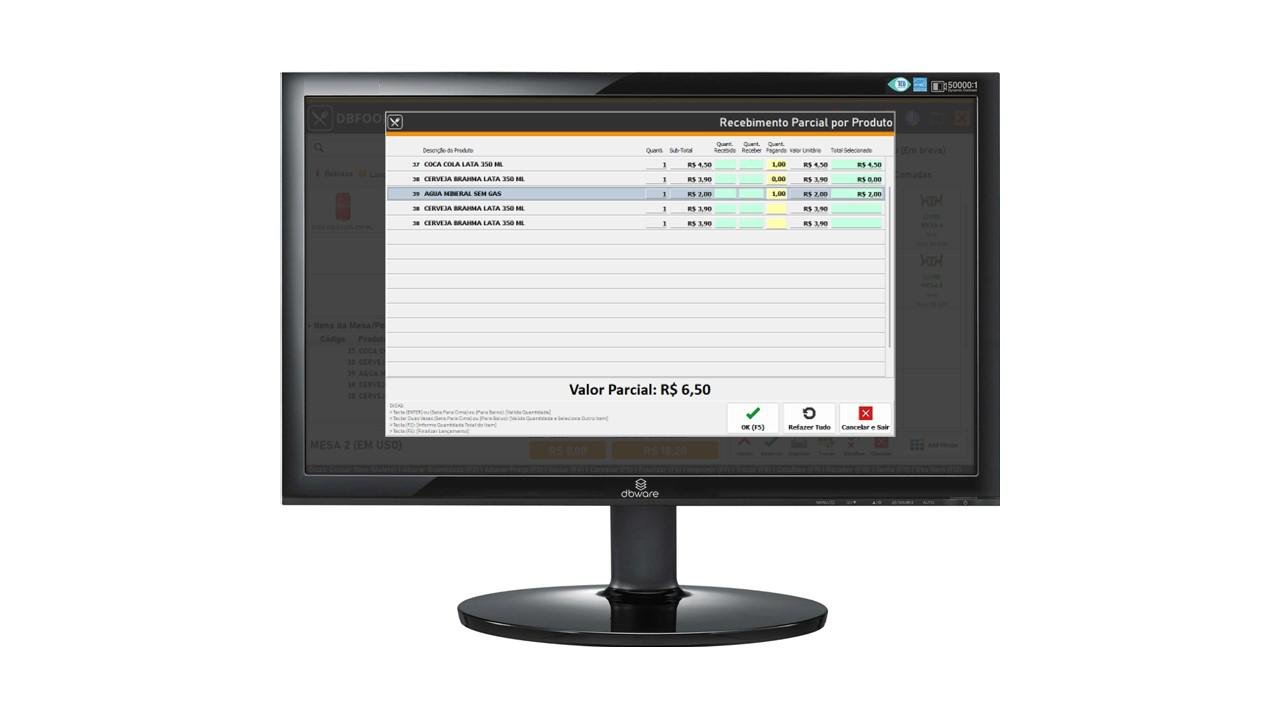 PDV - DBFood Recebimento Parcial